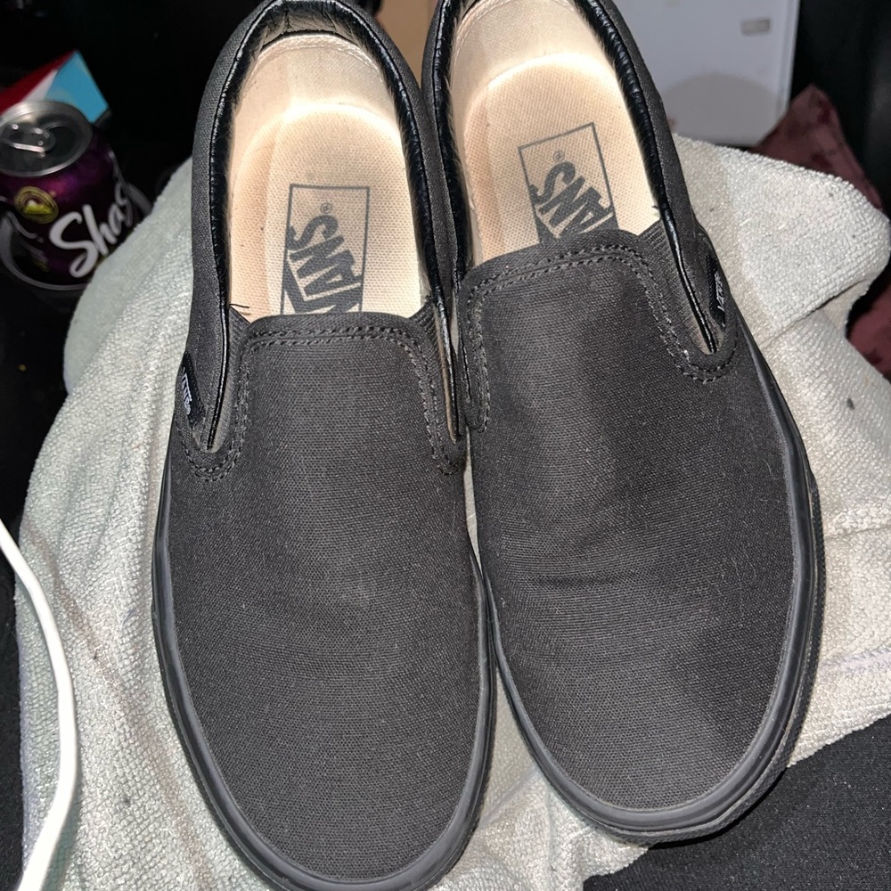 Vans Classic Black Canvas Slip-Ons